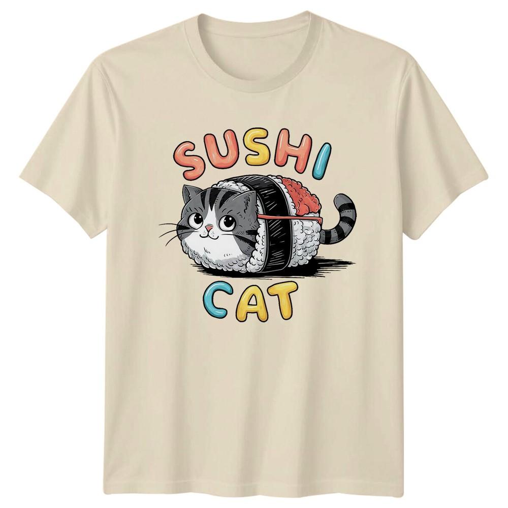 Sushi Cat Funny Pun TShirt Animal Lover Cute Graphic Tee