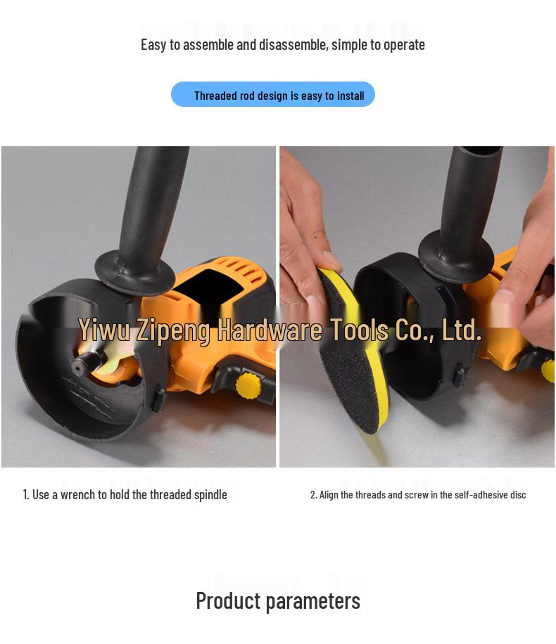 Handheld Car and Floor Polishing Machine - Wax, Glaze, and Grind Surfaces