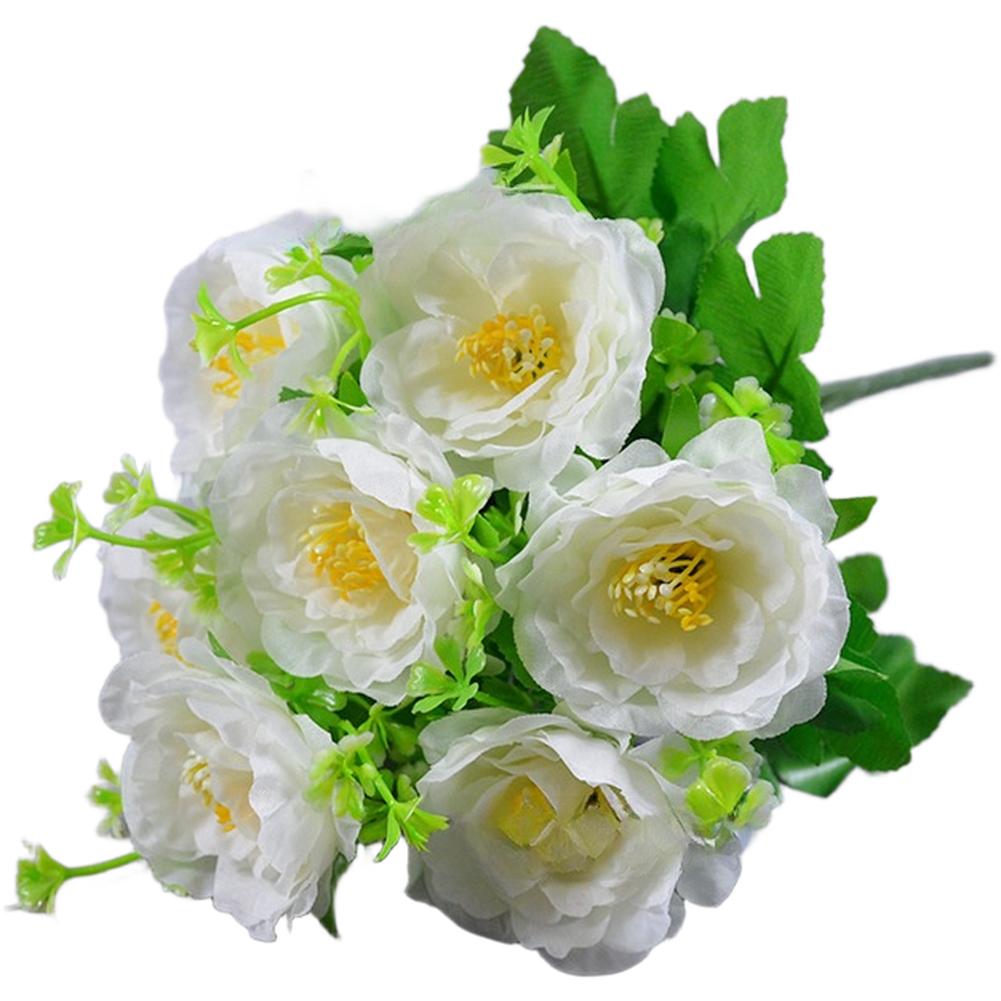 Realistic Silk Petals Artificial Flowers Plastic-wrapped Wire Stems