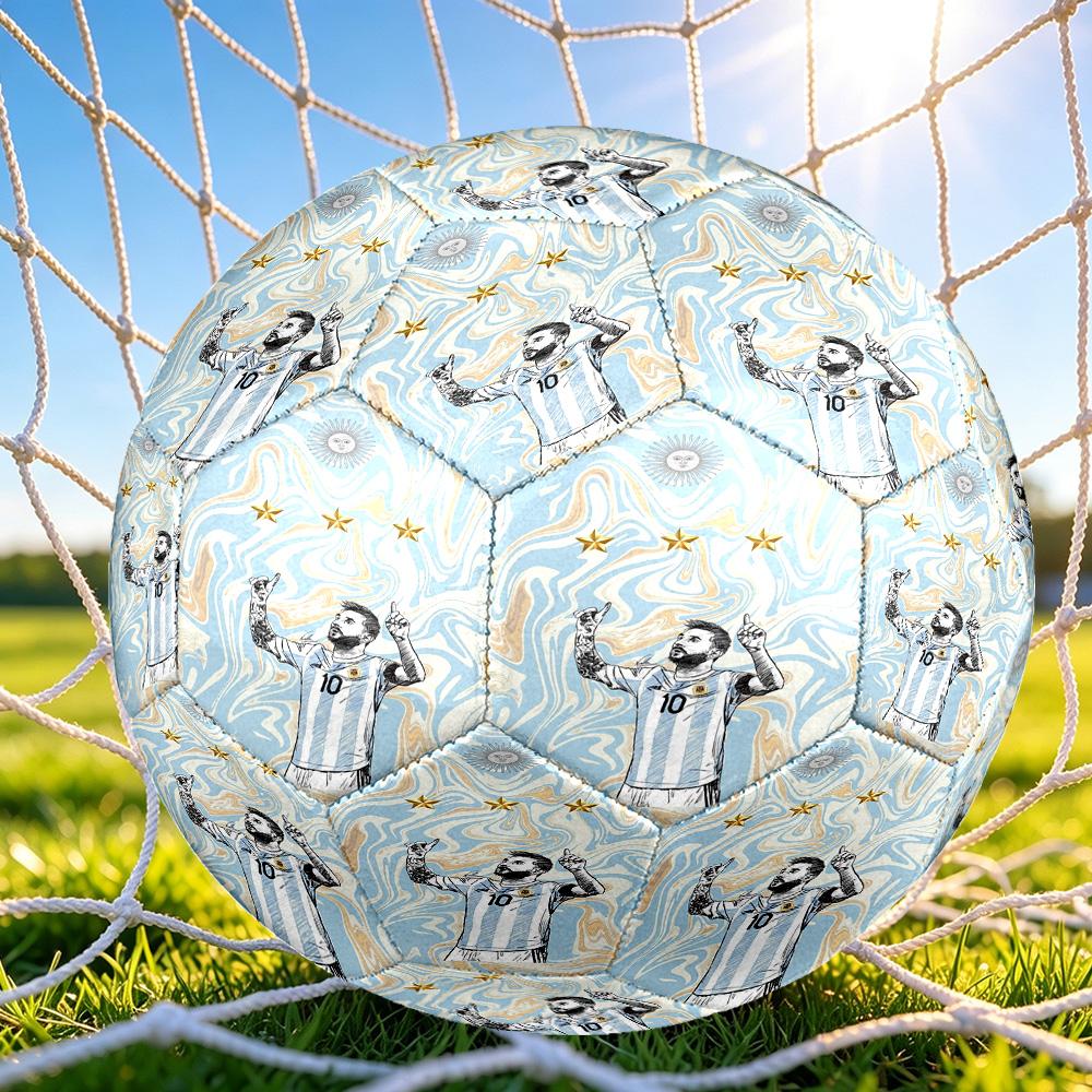1pc Argentina Football Crest Size 5 Soccer Ball, Suitable for Practice Matches/tournament Training,Lightweight and Durable Logo7071