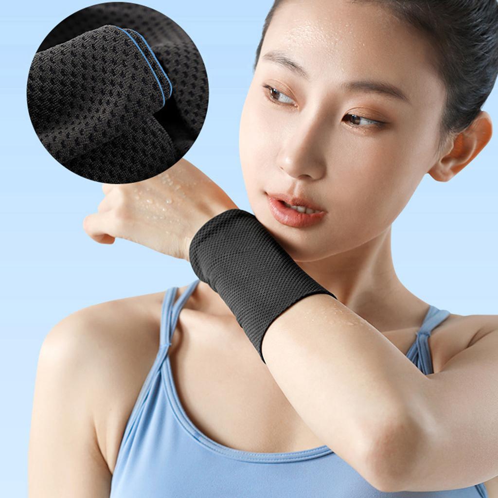 Cooling Wrist Support Belt Sports Sweatbands Comfortable Elastic Wrist Guards Brace for Football Basketball Running Sports