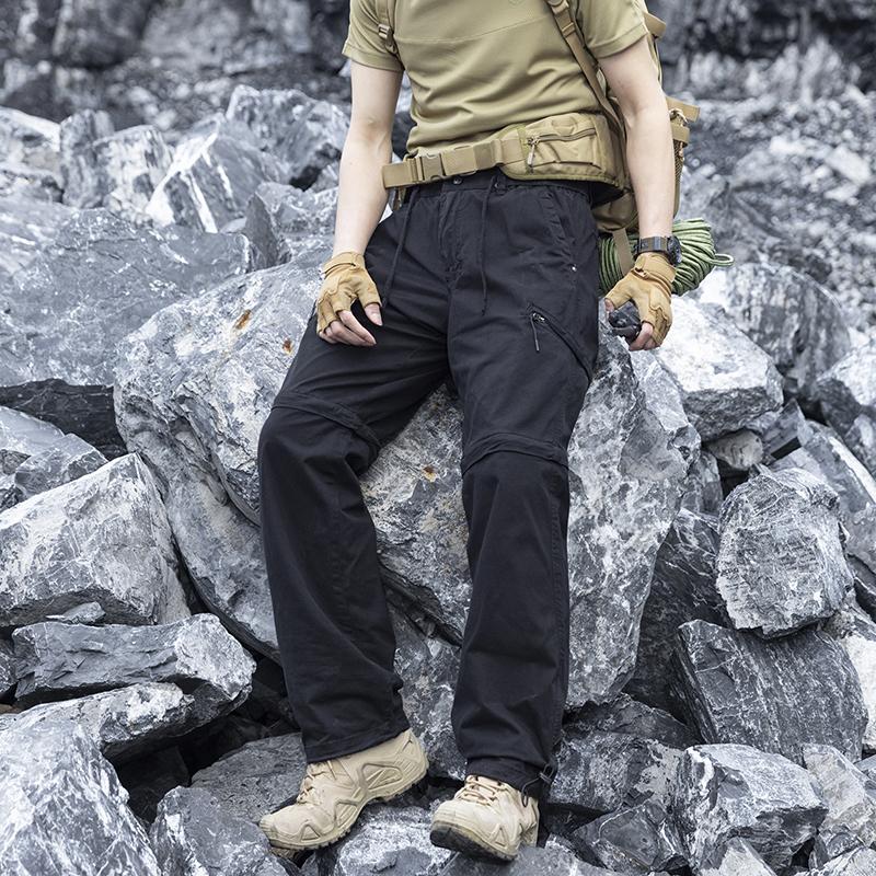 Sports Pants With Multiple Pockets, Loose Oversized Work Pants, Men's Detachable Tactical Casual Pants