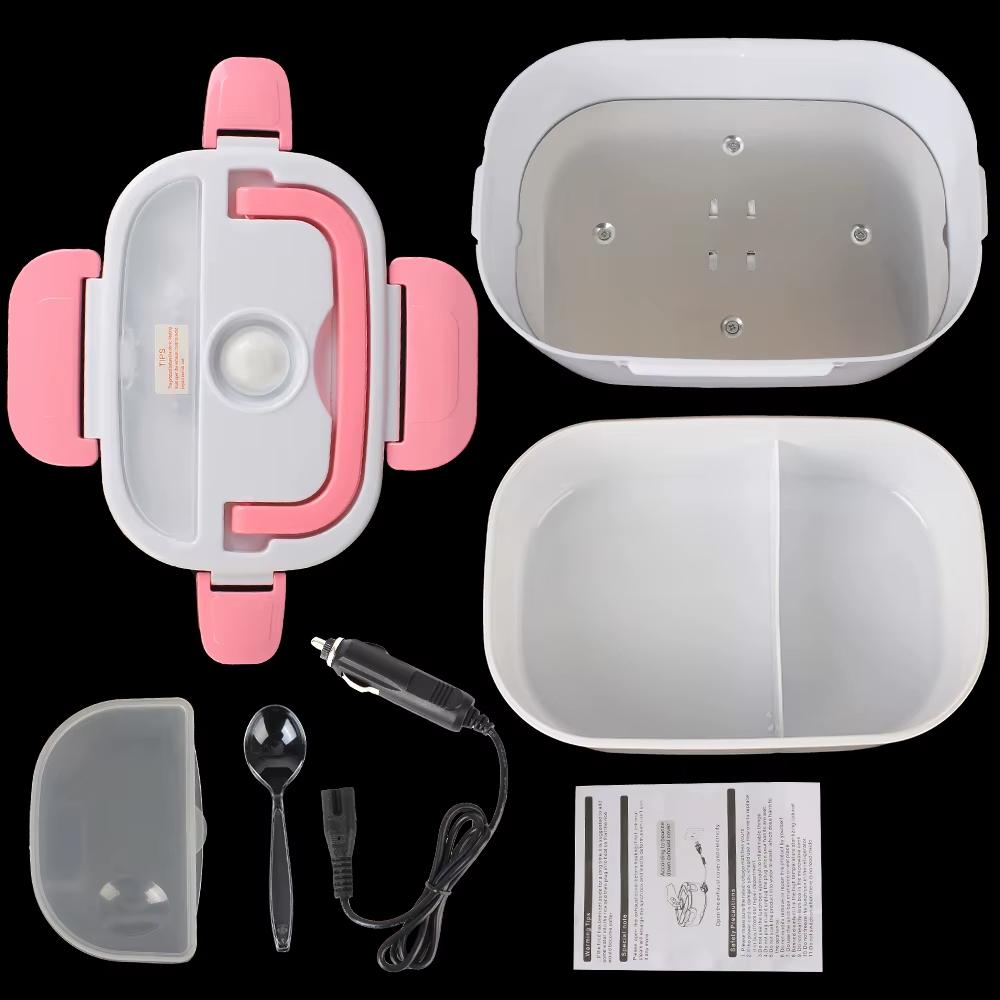 Electric Heated Lunch Box Fast Heating 12V 220V EU Plug Dinnerware Food Warmer Container Travel Car Work Portable Heat Bento Box