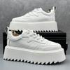 Fashion Thick Soled Men's 2025 Spring and Autumn New Height Increasing Fashionable Versatile Trend Casual Breathable Board Shoes