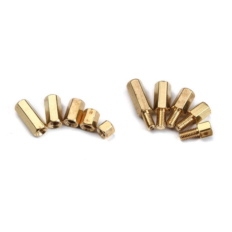 300Pcs M2/M3 Hex Head Copper Pillar Brass Standoff Spacer Screws Threaded Pillar Male/Female PCB Circuit Board Stand Off Kit