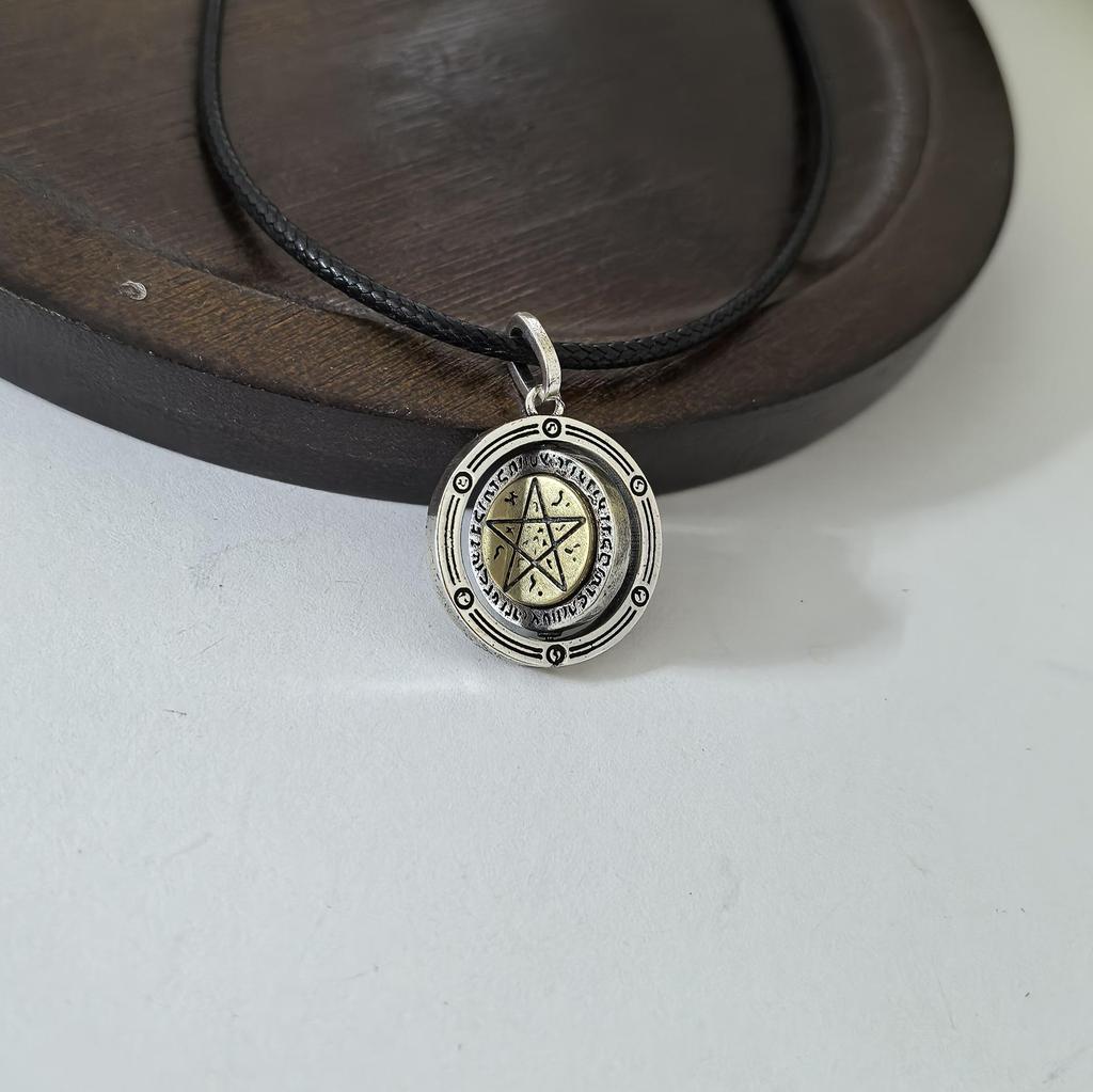 Men's Double-Sided Rotatable Horus Eye Pendant Necklace