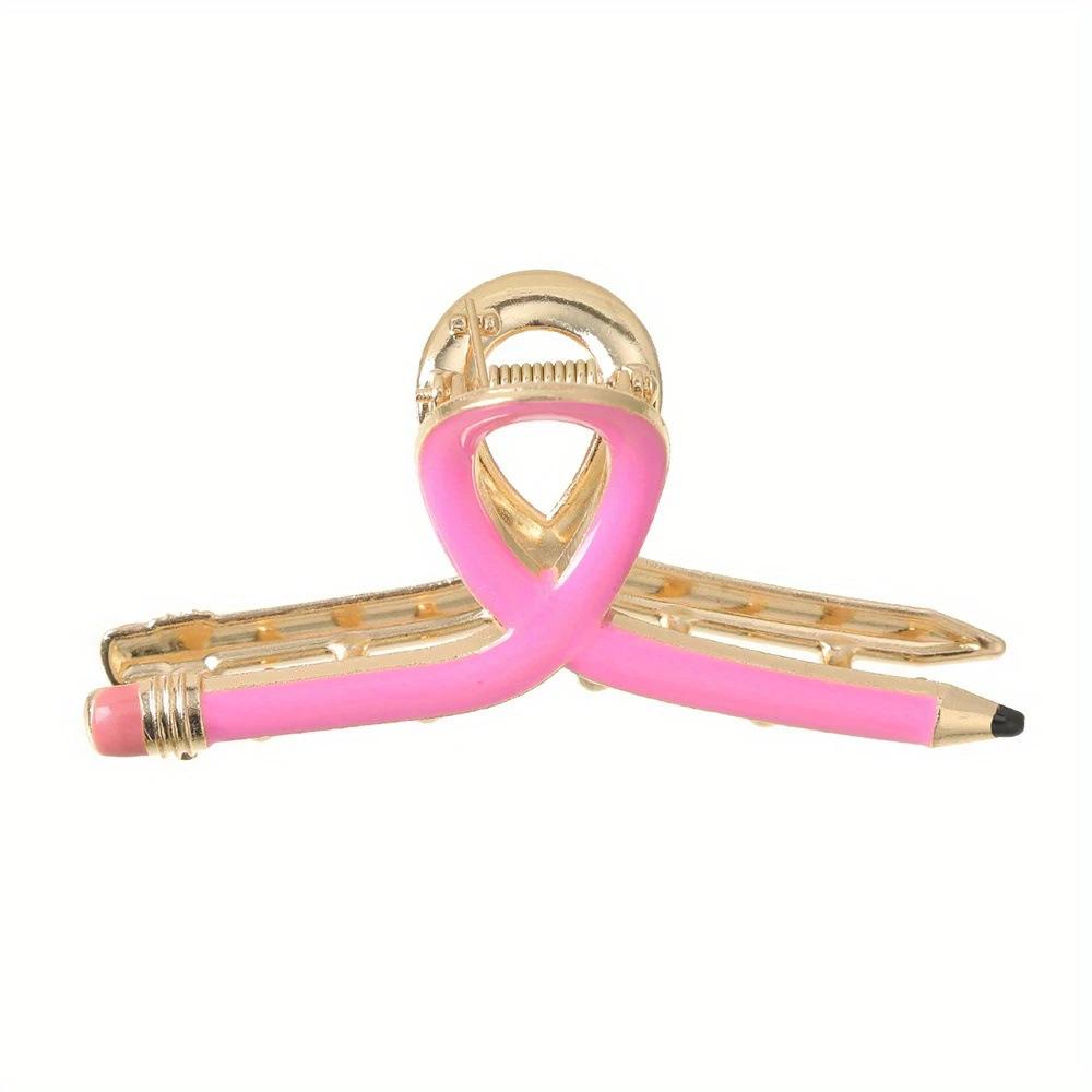 Cute Large Acrylic Pencil Design Hair Claw Clips for Women Girls Accessories Cartoon solid color Ponytail Hairgrip New 2024