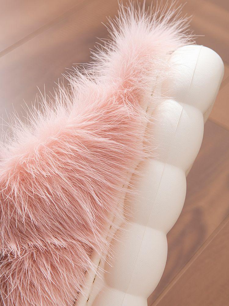 Neue flauschige Pinguin-Baumwollpantoffeln für Damen, entzückendes Umarmtier-Design, Fell-Slipper, winterwarm, für drinnen, Schlafzimmerschuhe