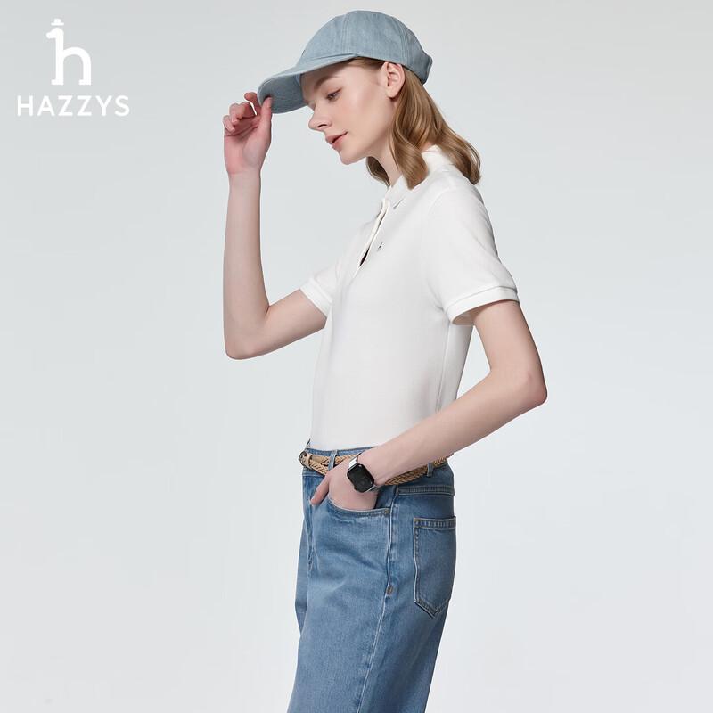 

HAZZYS Women s Summer Solid Color Loose Fit Polo Shirt XL
