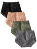 [KOXIFLI] All-lace Women's Shorts, 4-pack (4PCS, L)