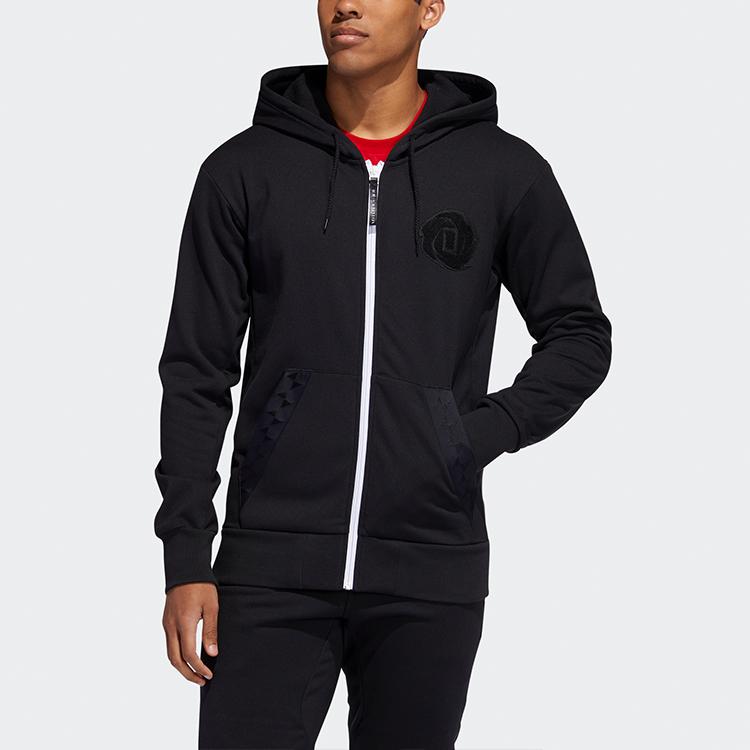 Adidas Winter Hooded Basketball Jacket Men Outerwear Black EC6236