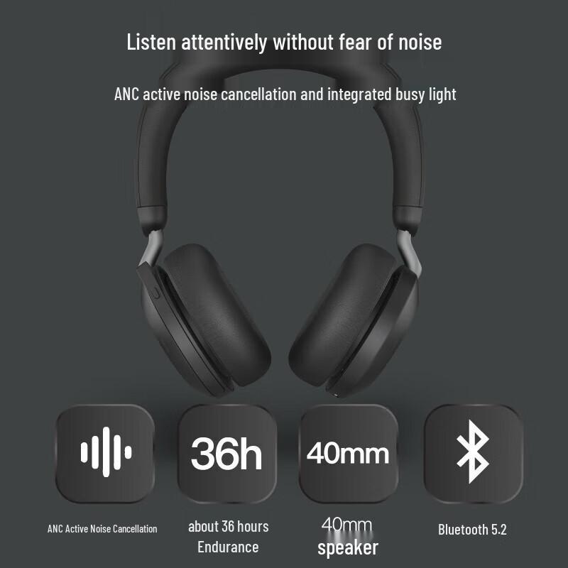 Jabra Evolve2 75 MS USB Wireless Headset (CN version)