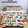 3pcs Keith Haring Ascending2 Pattern Bedding Set Duvet Cover Set Includes Duvet Cover &pillowcases, Perfect All Season Bedroom Decoration & Gift