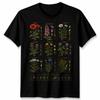 T-shirt Unisex Variazioni Floreali Fiori Selvatici Britannici Grafica Retro Cool