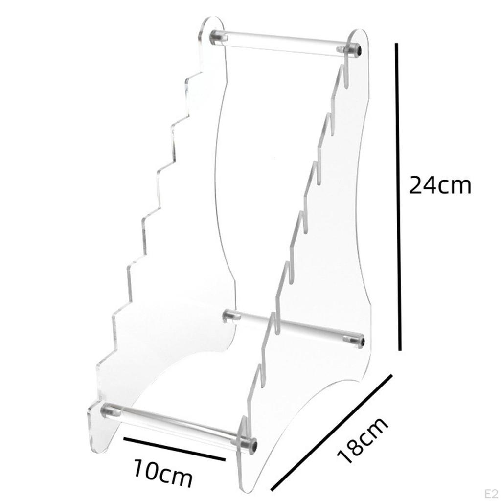 Portacoltelli da tavolo in acrilico Supporto per lame Scaffale portaoggetti da tavolo multiuso per