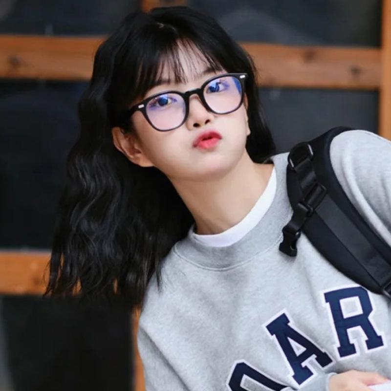 Blue Light Blocking  Oval Myopia Glasses With Degree Black Frame Computer Optical Spectacles Prescription 0 -0.5 -0.75 To -6