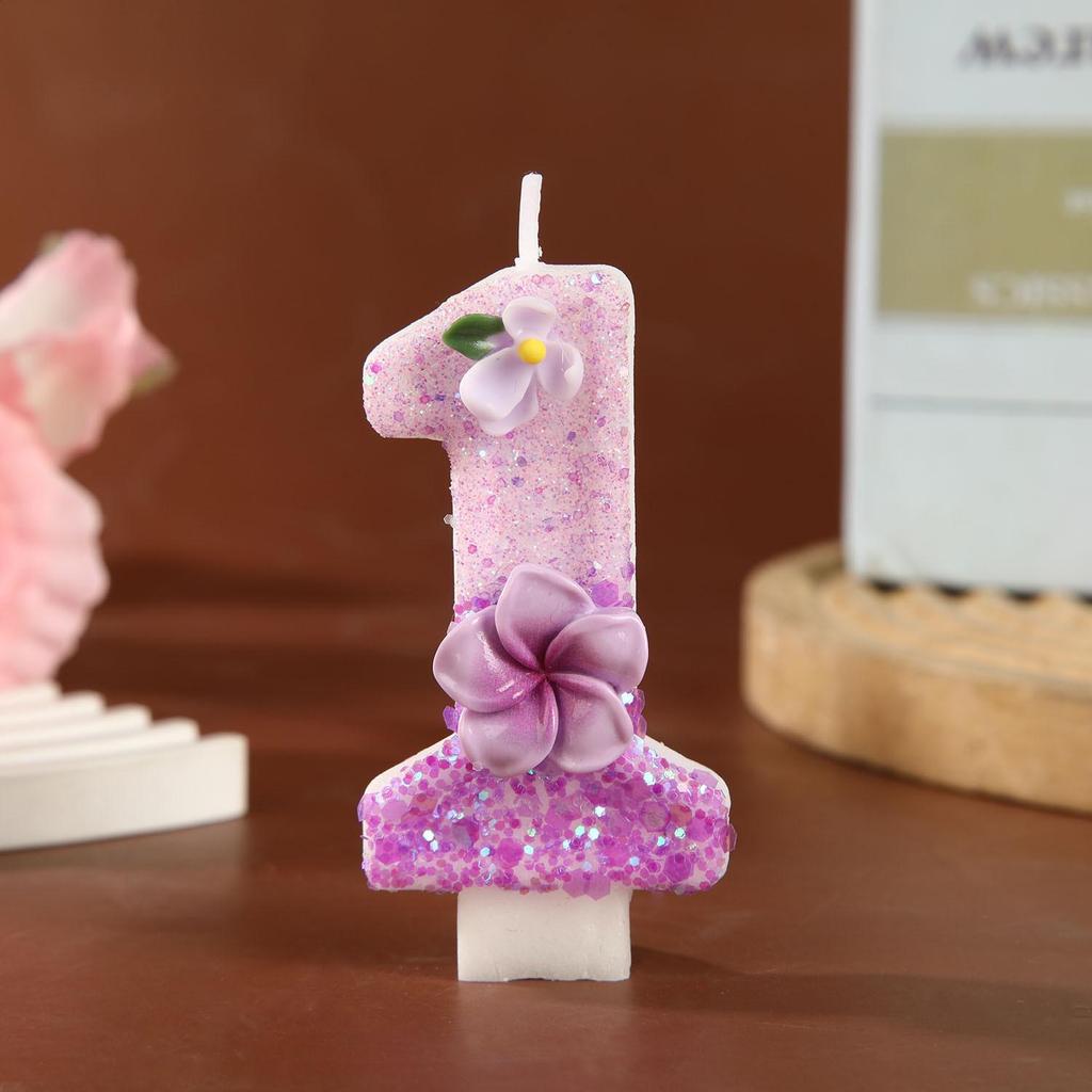 Two-Color Birthday Cake Number Candles Ornaments