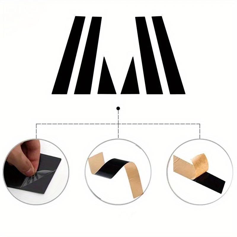 

6Pcs Car Door Window Pillar Posts for Honda Fit Jazz 5 Door Hatchback 2004 2005 2006 2007 Trim Molding Cover Decal Auto Styling чёрный