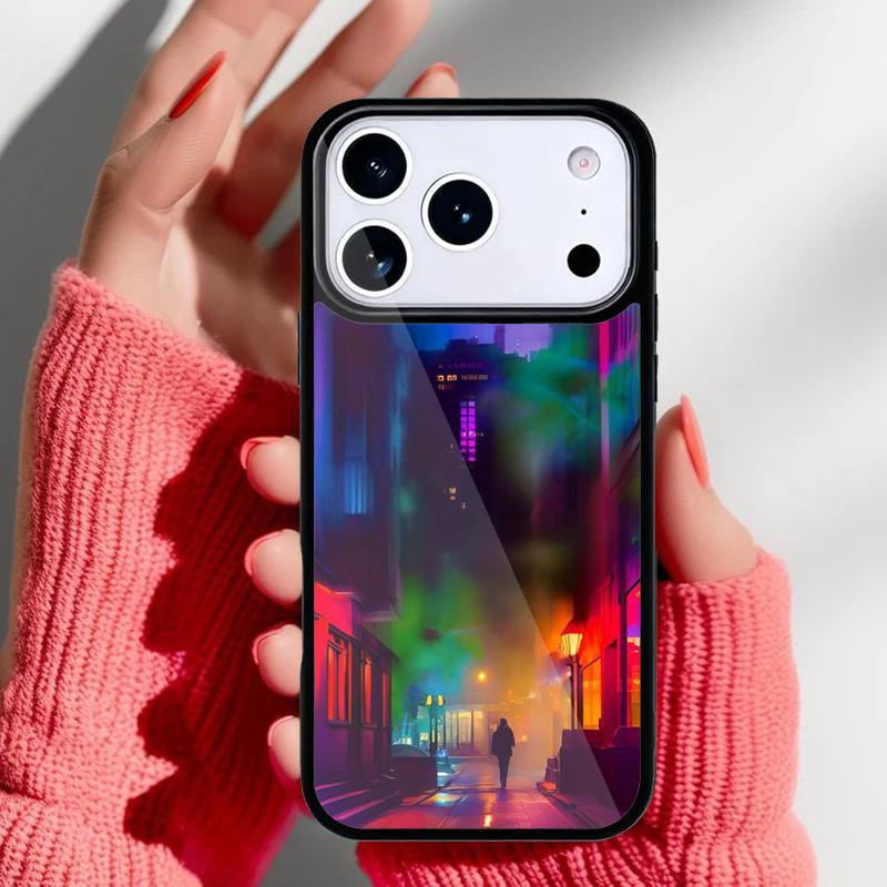 

City Pop Art At Night Phone Case for iPhone 17 16 15 14 13 Pro Max Back Cover for 12 11 Pro Coque iPhone 15 Pro Max