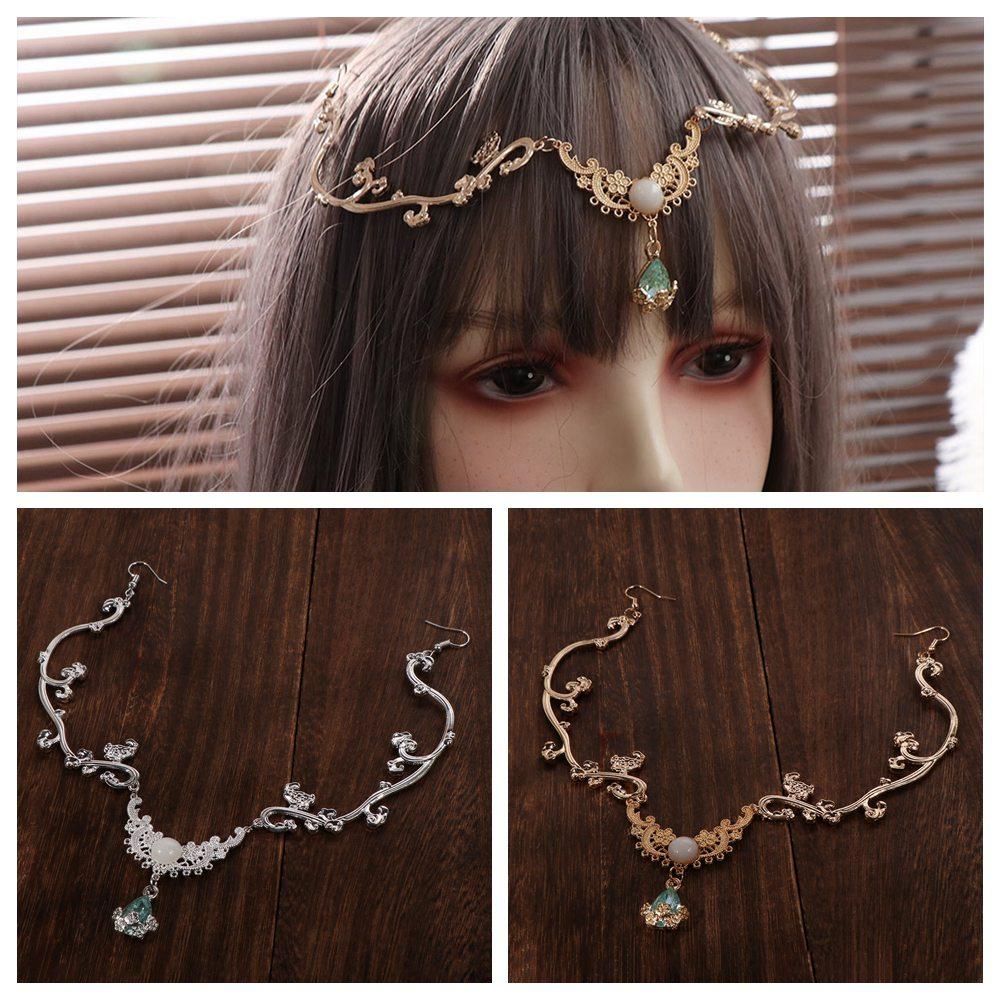 Stirn Sternenklar Glänzende Kopfkette Luxus Hanfu Kopfschmuck Kopfaccessoires