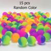15Pcslot High Bounce Toy Balls Kids Gift Party Favor Decoration Kids Bouncing Ball Pattern Soild Color Two-Color Bounce Ball