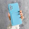 Applicable To SAMS25ultra Card Slot Integrated Mobile Phone Case Samsung S23fe Card Bag Contrasting Color All-inclusive Protective Case