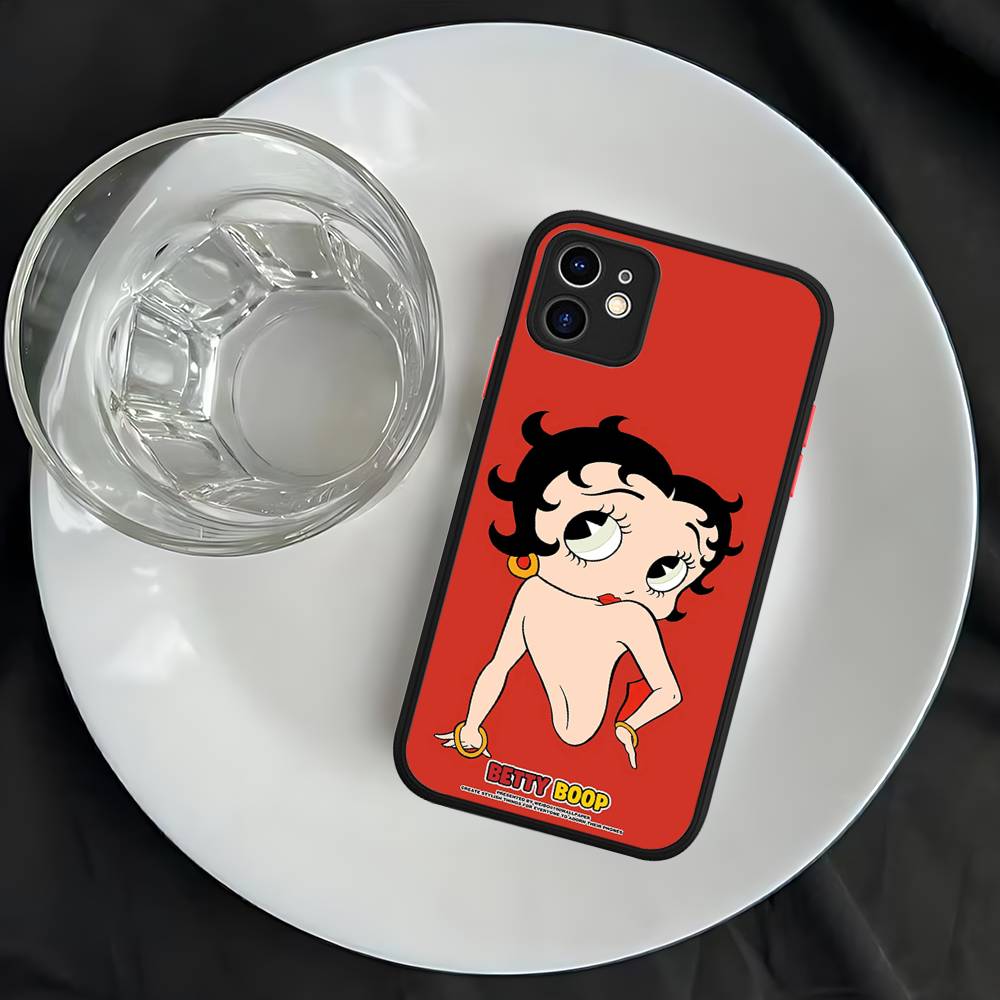 B-Betty Cute B-Boop Phone Case For iPhone 11 12 13 14 15 16 Pro Plus X XS MAX Matte Bumper Shockproof Cover