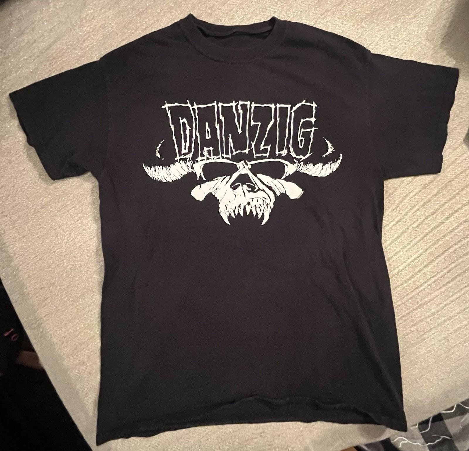 Danzig 2013 T-Shirt Black Heavy Metal Band Graphic Tee Skull Logo Rare S-5XL S