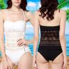 Maiô Feminino Peça Única Tamanho Grande Sexy Vazado Roupa de Banho Body Liso Traje de Banho Feminino
