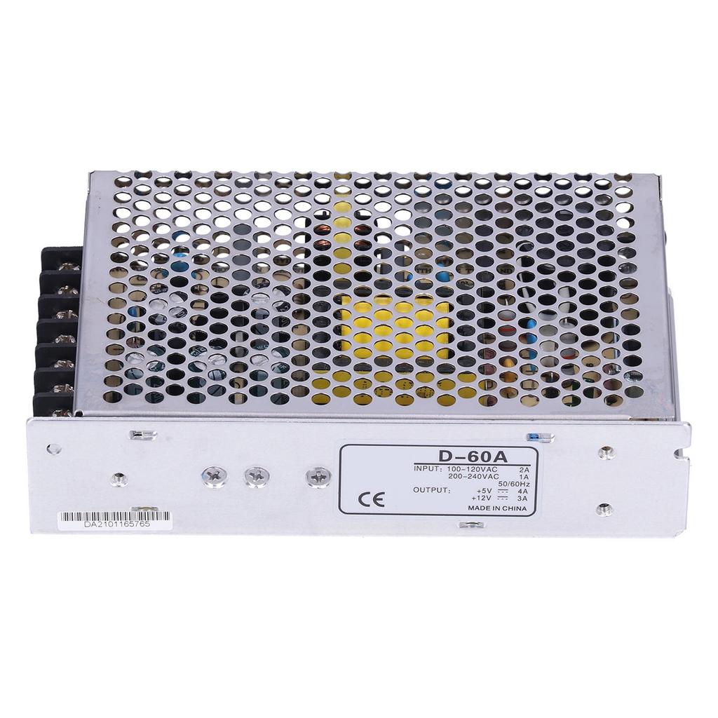 BERM Switching Power Supply Dual Output DC 5V 4A 12V 3A Input Voltage 115 230VAC D 60A