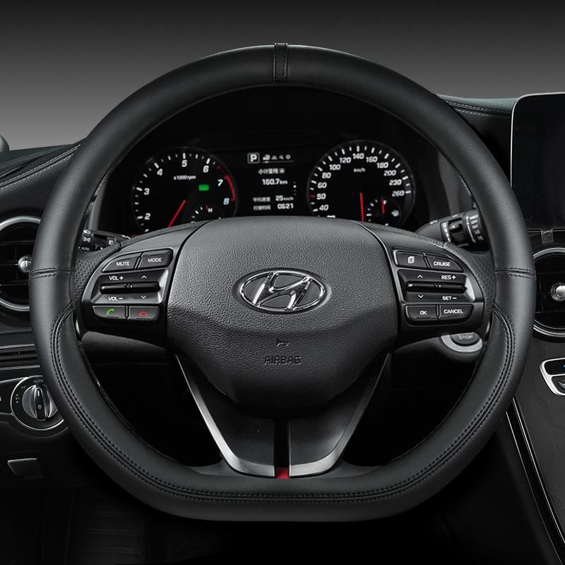 Autolenkradbezüge 38cm für Hyundai i30 Creta Tucson ix35 Solaris Elantra Santa Fe Kona i40 Palisade Autozubehör