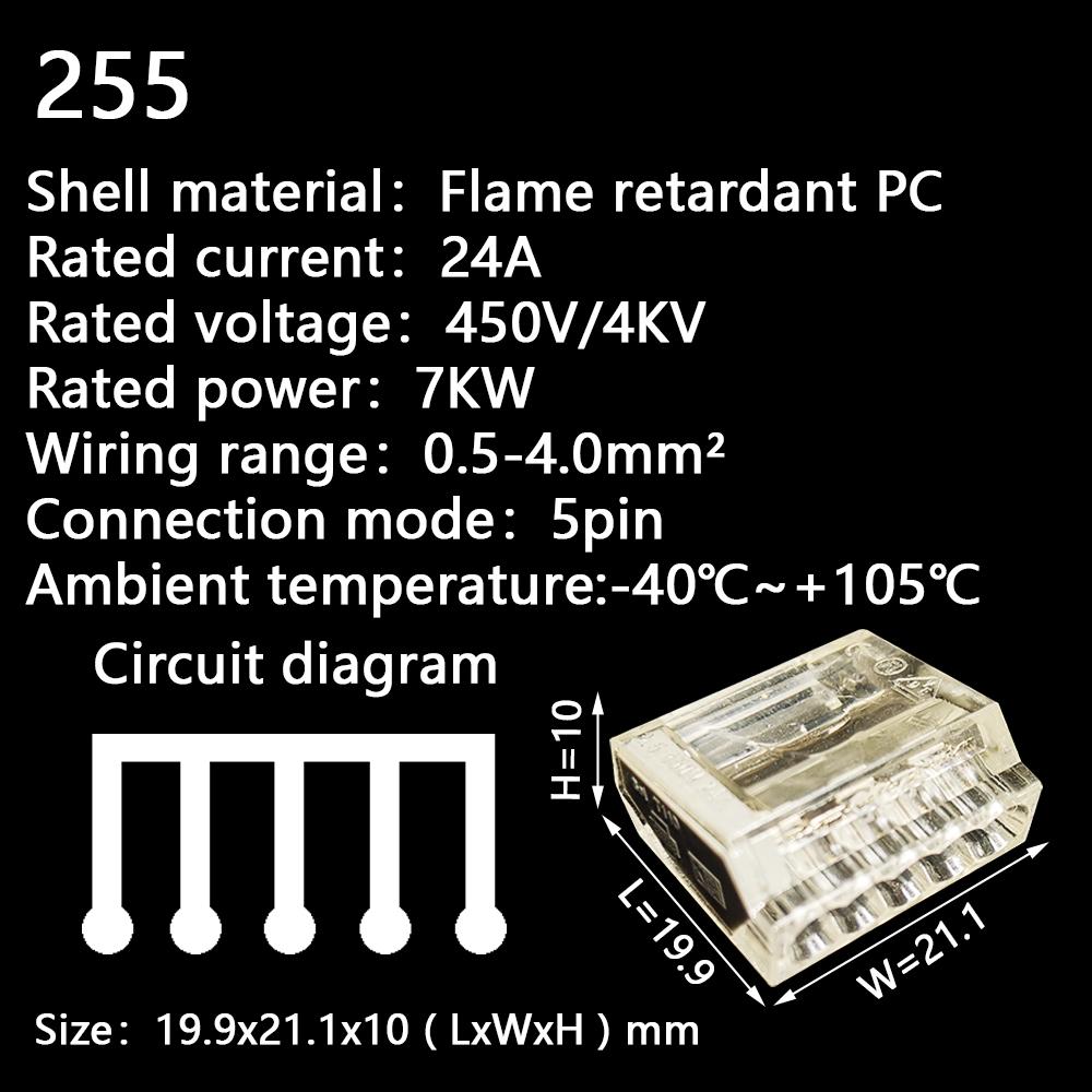 Cheap Wire Connectors 252/253/254/255 Compact Mini Fast Wiring Cable ...