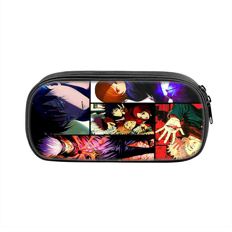 Jujutsu Kaisen Anime Character Print Student Single Layer Stationery Storage Bag For Students And Teenagers