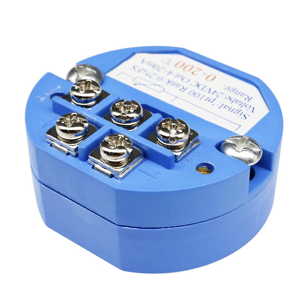 PT100 Type To 4-20mA 0-200 Degrees Temperature Sensor Transmitter RTD DC 24V Thermal Resistance Temperature Transmitter