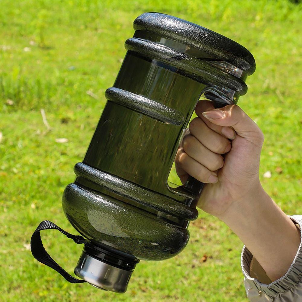 1Pcs Gallon Bottle Water Bottle Portable 2L Large Capacity Sports Drink Bottle PETG Training Sports Workout Outdoor Gym