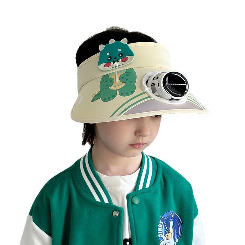 Solar Fan Hat Children Summer Sun Protection Hat UV Protection Boys and Girls Cartoon Sun Hat Trend