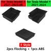 For Tesla Model Y 3 2023 2022 Center Console Storage Organizer Box Tray Armrest Hidden Box Water Cup Holder Interior Accessories