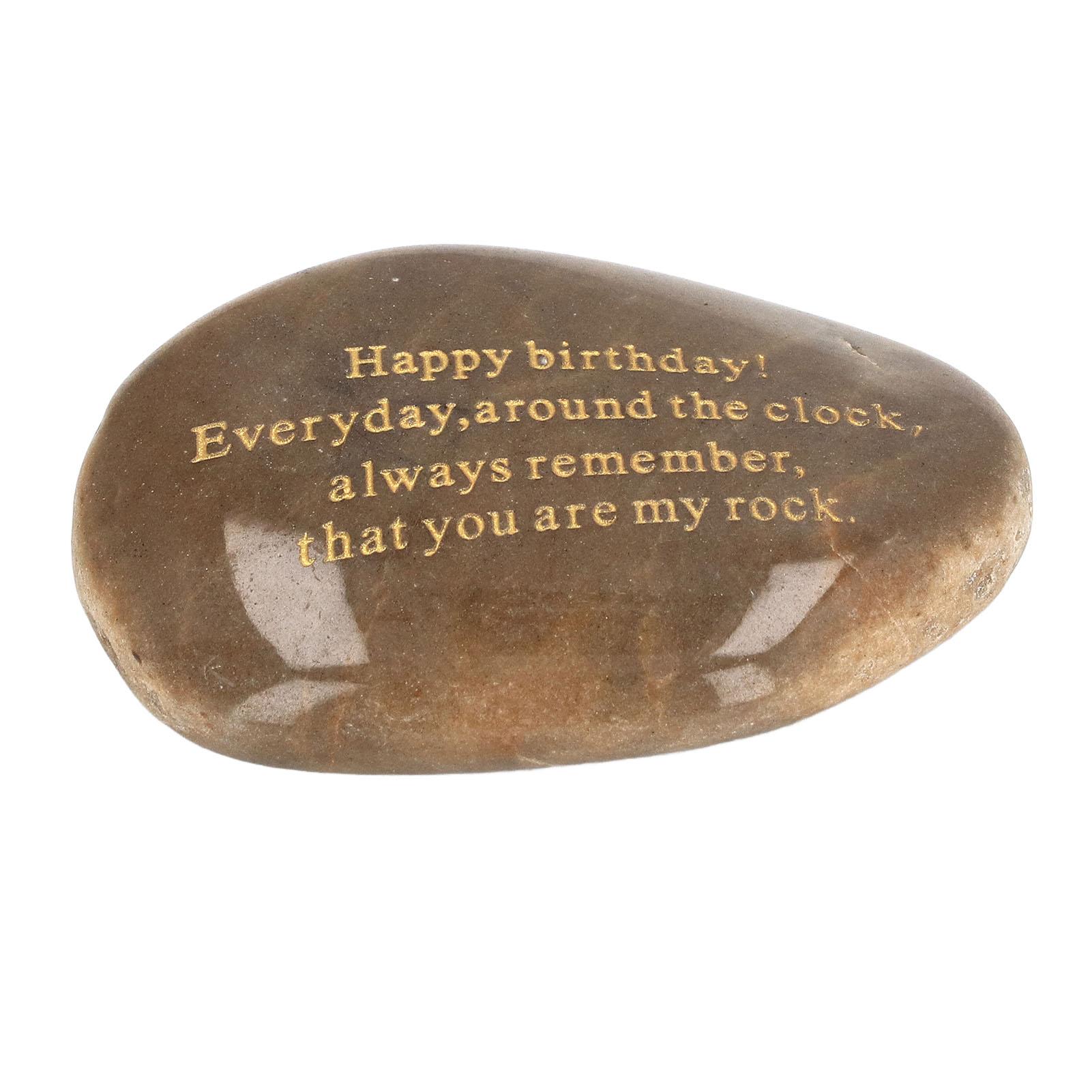 Gegraveerde Steen Gepersonaliseerd Souvenir Rots met Gouden Tekst Gegraveerd voor Bureau Decoratie Paperweight Cadeau
