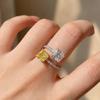 925 Silver Fashion Zircon Leaf Adjustable Rings for Women Gift Party High Quality stylish Fine Jewelry Sales