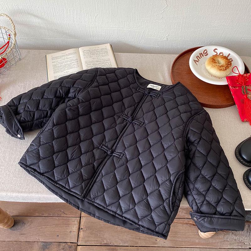 

Стеганая куртка из красного хлопка для мальчиков - праздничная одежда на Новый год и Рождество 130 cm чёрный