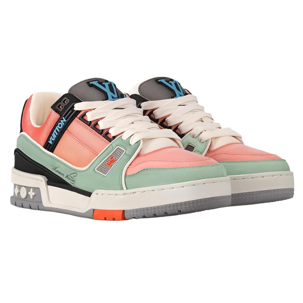 Louis Vuitton Trainer Low Top Skateboard Shoes Women's Orange 1ACFXX