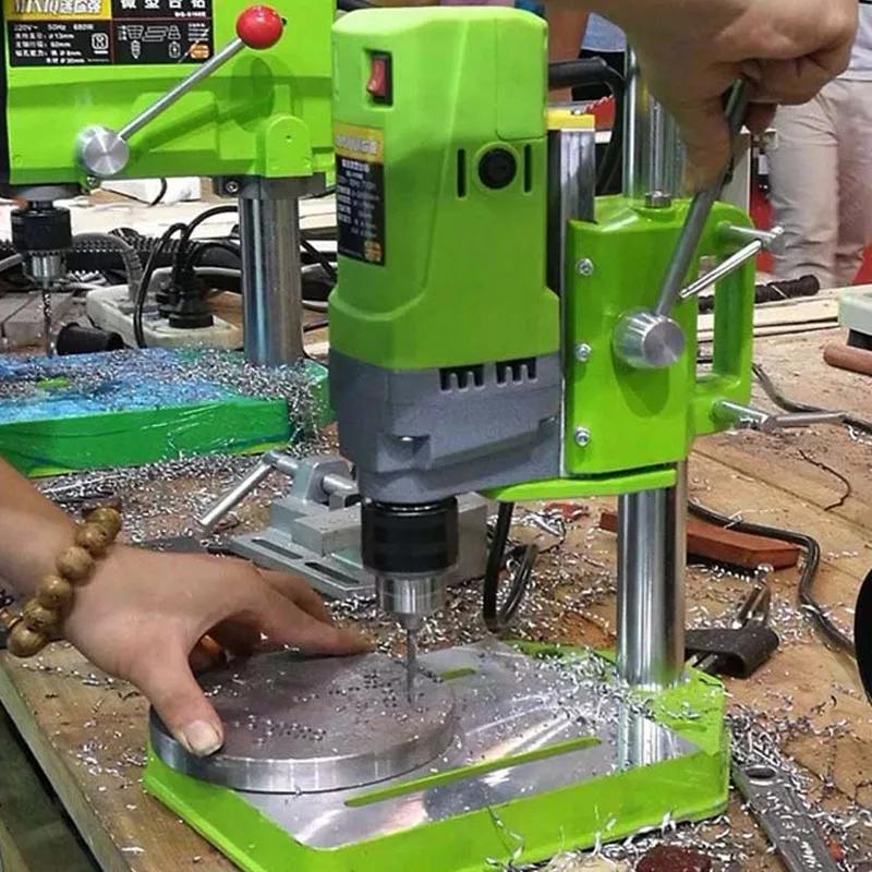 Allsome Bench Drill Press,Variable Speed Benchtop Drilling Machine,6-Speed,Green