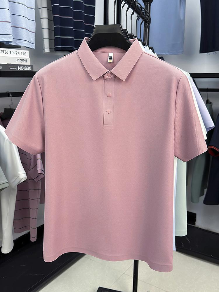 2026 Men's Sporty Polo Waffle Shirt | Moisture-Wicking Golf Tennis Top Sizes S-5XL, Snap Buttons, 7A Antibacterial High Quality
