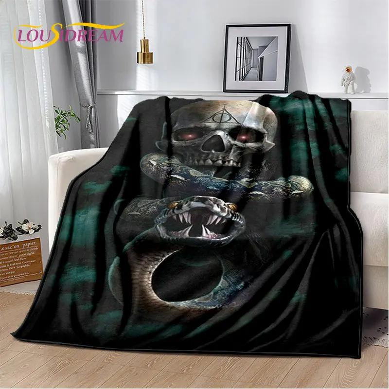 Gothic Horrible Snake Serpent Soft Plush Blanket,Flannel Blanket Throw Blanket for Living Room Bedroom Bed Sofa Picnic Cover Kid