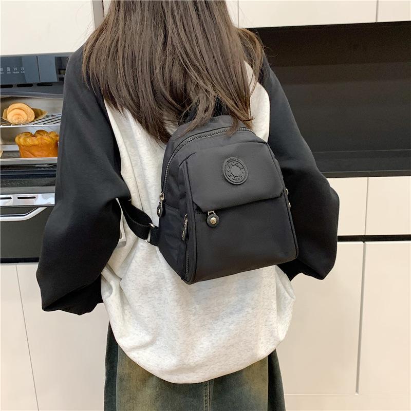 Mini Small Bag Oxford Cloth Backpack Women's New Waterproof Versatile Solid Color Lightweight Backpack Lightweight