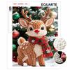 DIY Rahmenloses Perlenmalerei-Set Weihnachtliches Rentier Einfache Perlenkunst Leinwand Anfängerfreundliches Entspannendes Basteln für Erwachsene