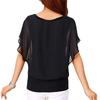 Frauen Bluse Chiffon Batwing Shirts Sommer Casual Lose Tops