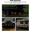 7.5 Inch Aluminum Housing Amber 24LEDs Trailer Side Marker Turn Signal Light Surface Mount Clearance Lights Of Truck Motorcycle Tractor RV Pickup,