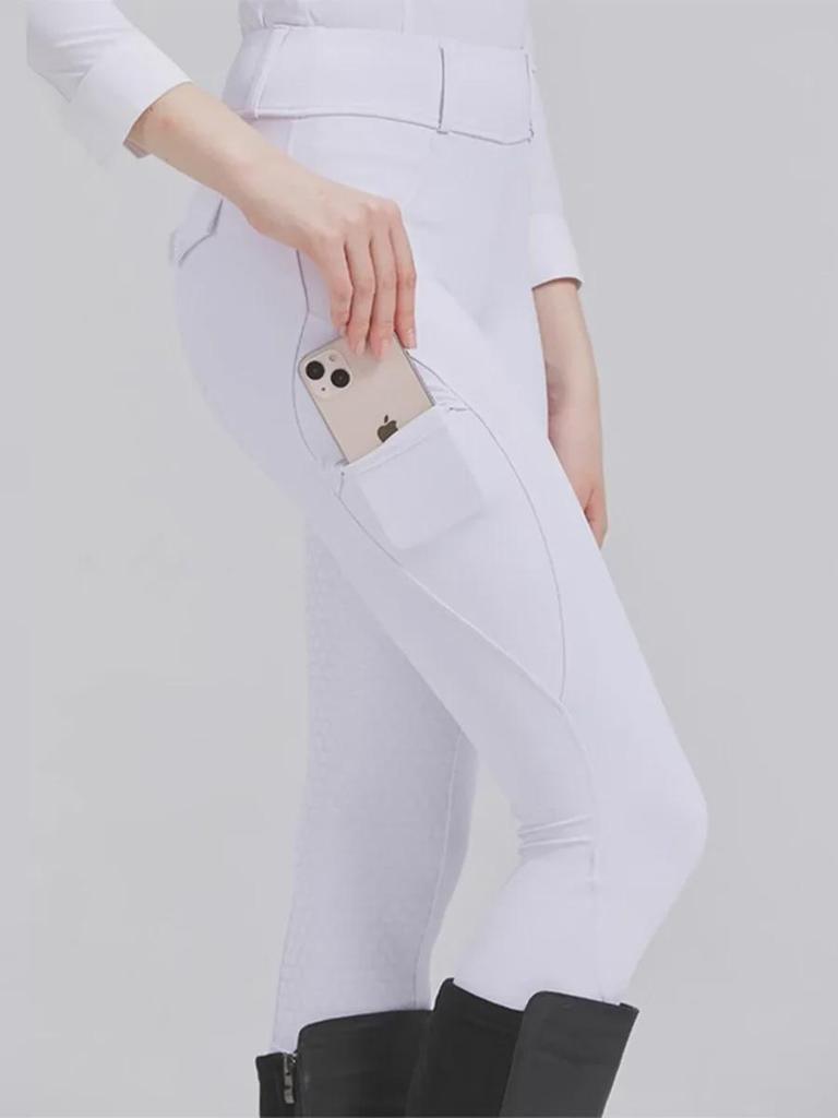 Unisex Vollsilikon Reithose - Hochelastisch, Feuchtigkeitstransportierend, Schnelltrocknend