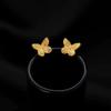 Fairy fashion flower earringsStainless steel gold-plated piercing romantic wedding party accessories